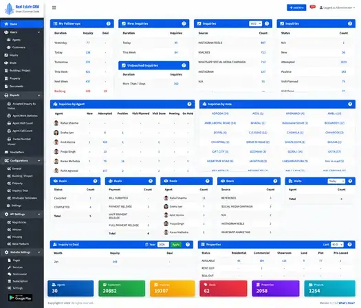 Real Estate CRM Dashboard