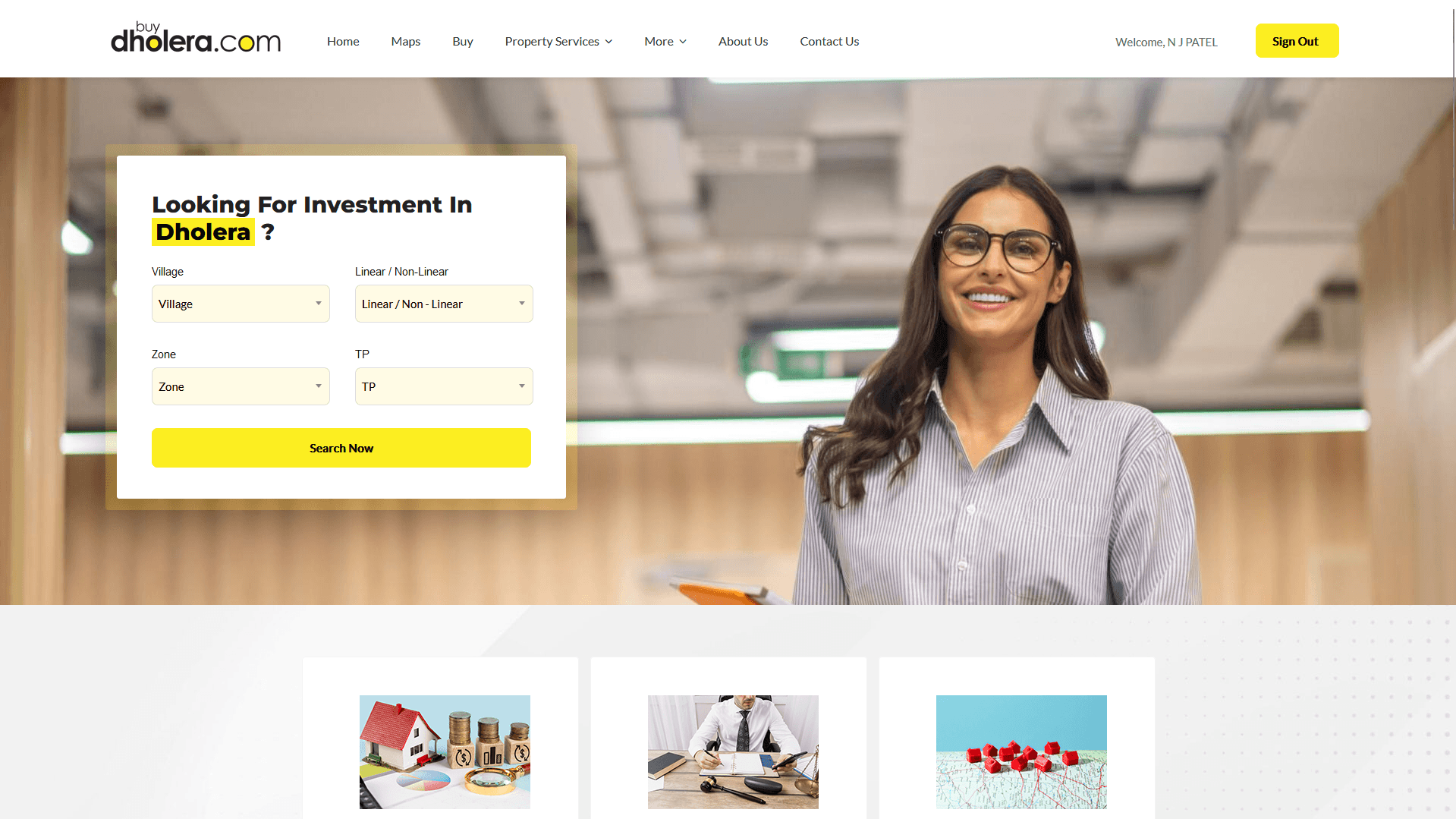 BuyDholera.com Custom PHP Website Development